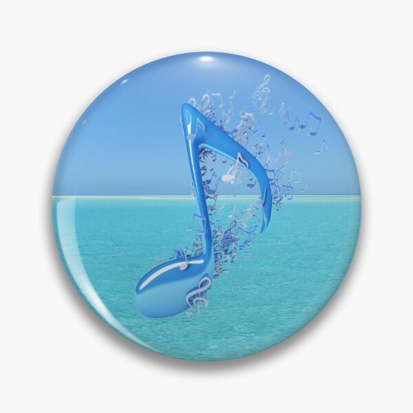 Item preview, One Blue Note Is Music Flowing Like The Ocean designed and sold by BrightrDayMusicArt.