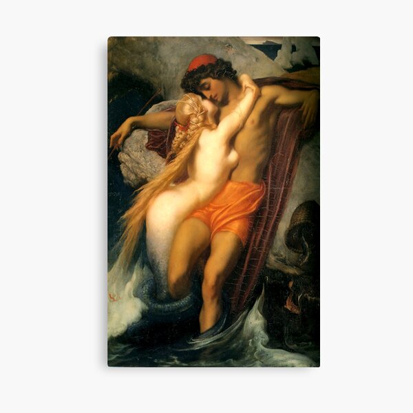 Item preview, The Fisherman and the Syren - Sir Frederic Leighton designed and sold by forgottenbeauty.