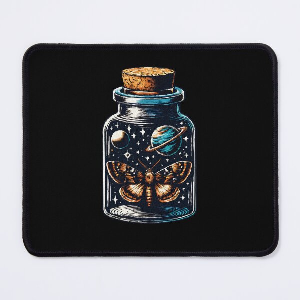Item preview, Fly high, cottagecoreCosmic Containment: A Moth’s Voyage Through Stardust Dreams,Moth art, Sfingide Acherontia atropos, witch, Halloween, witchcraft, Wicca designed and sold by Collagedream.
