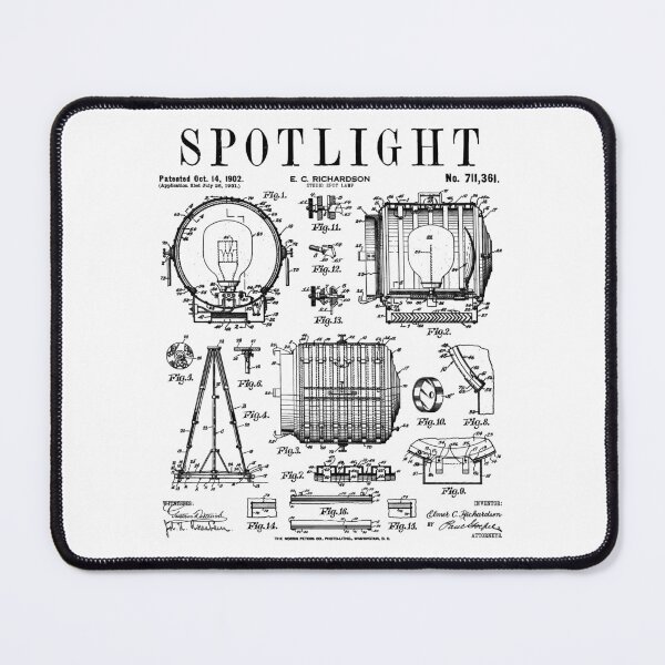 Item preview, Spotlight Movie Film Theatre Lighting Gaffer Vintage Patent designed and sold by GrandeDuc.