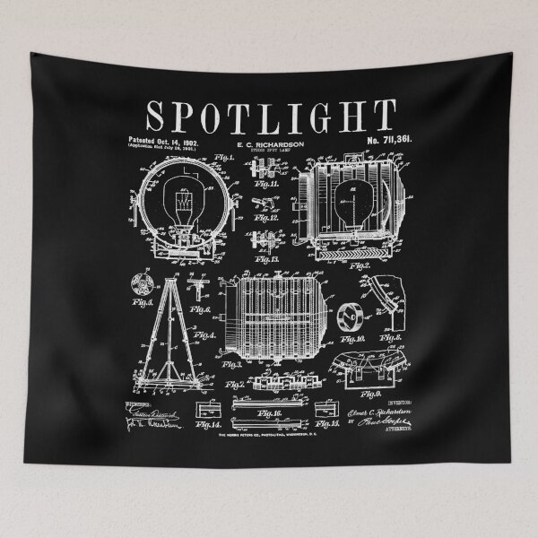 Item preview, Spotlight Movie Film Theatre Lighting Gaffer Vintage Patent designed and sold by GrandeDuc.