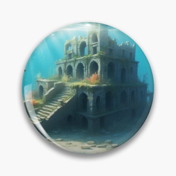 Item preview, Old underwater ruins in rays of light designed and sold by Andrey-Myagkov.