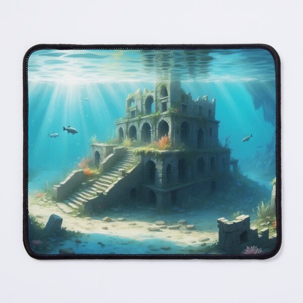 Item preview, Old underwater ruins in rays of light designed and sold by Andrey-Myagkov.