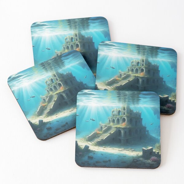 Item preview, Old underwater ruins in rays of light designed and sold by Andrey-Myagkov.