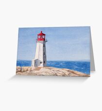 Peggys Cove Lighthouse Greeting Card