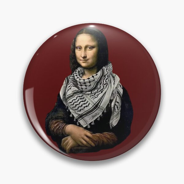 Item preview, Mona Lisa wearing a Kufiya designed and sold by YankiMedusa.