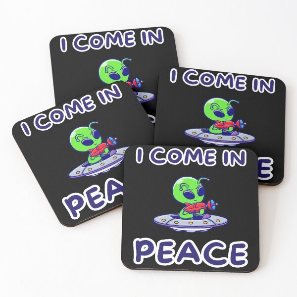 Item preview, Playful little Alien Peace, A Fun and Quirky Design designed and sold by impressionofmel.