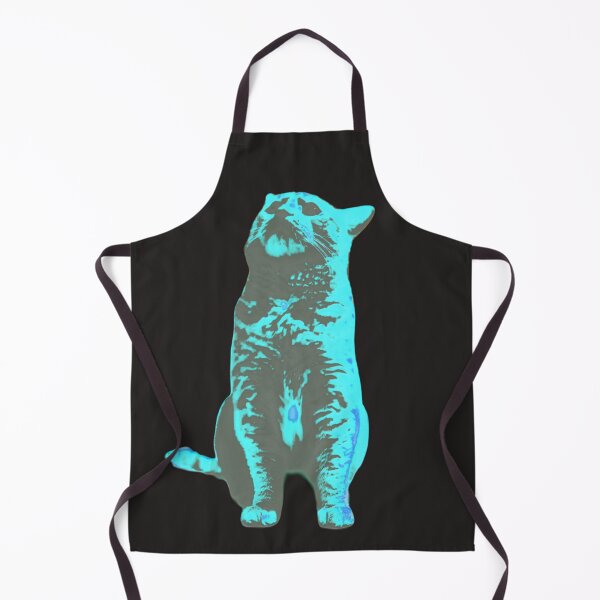 Item preview, Retro curious kitty blue designed and sold by FlossOrFi.