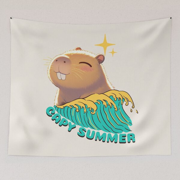 Item preview, Capy Summer - Kawaii Capybara Gift designed and sold by InkyGenies.