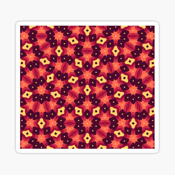 Vista previa del artículo con la obra «Patrón Penrose rojo, marrón y amarillo», diseñado y vendido por CRYSTAL WOMACK.