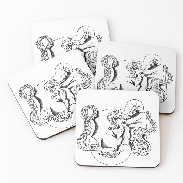 Item preview, Tentacle smut- spicy books black and white sketch designed and sold by GeekandArtsy.