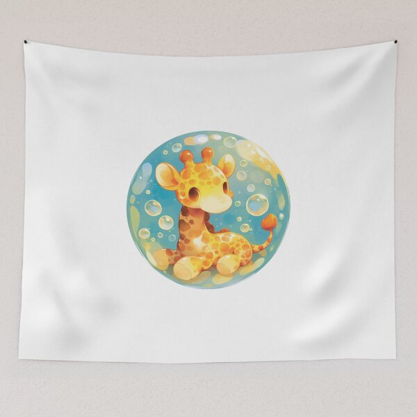 Item preview, Giraffe // Cute Giraffe art // kids // children // Bubbles designed and sold by SMARTKIT  DESIGNAGENCY.
