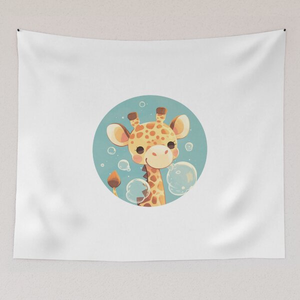 Item preview, Giraffe // Cute Giraffe art // kids // children // Bubbles designed and sold by SMARTKIT  DESIGNAGENCY.