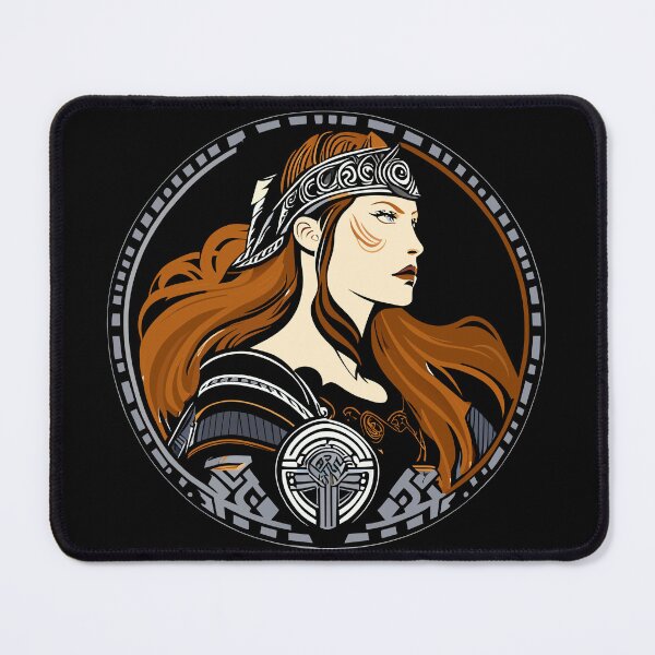 Item preview, Brown Haired The Warrior Queen Illustration designed and sold by AgarutanPrint.
