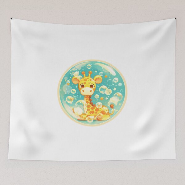 Item preview, Giraffe // Cute Giraffe art // kids // children // Bubbles designed and sold by SMARTKIT  DESIGNAGENCY.