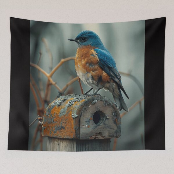 Item preview, AZURE GUARDIAN OF THE RUSTIC ABODE designed and sold by ArtbyRolleen.