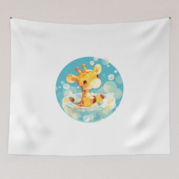 Item preview, Giraffe // Cute Giraffe art // kids // children // Bubbles designed and sold by SMARTKIT  DESIGNAGENCY.