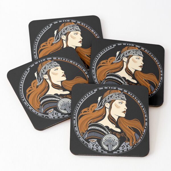 Item preview, Brown Haired The Warrior Queen Illustration designed and sold by AgarutanPrint.