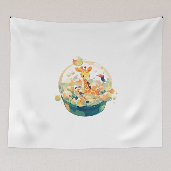 Item preview, Giraffe // Cute Giraffe art // kids // children // Bubbles designed and sold by SMARTKIT  DESIGNAGENCY.
