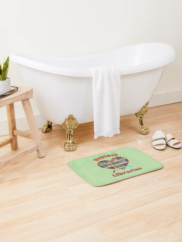 Thumbnail 2 of 6, Bath Mat, Protect Libraries designed and sold by LibraryFriends.