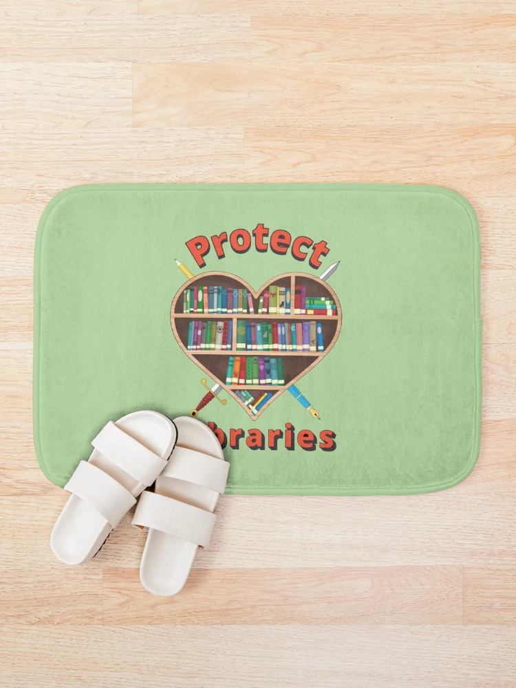 Thumbnail 1 of 6, Bath Mat, Protect Libraries designed and sold by LibraryFriends.