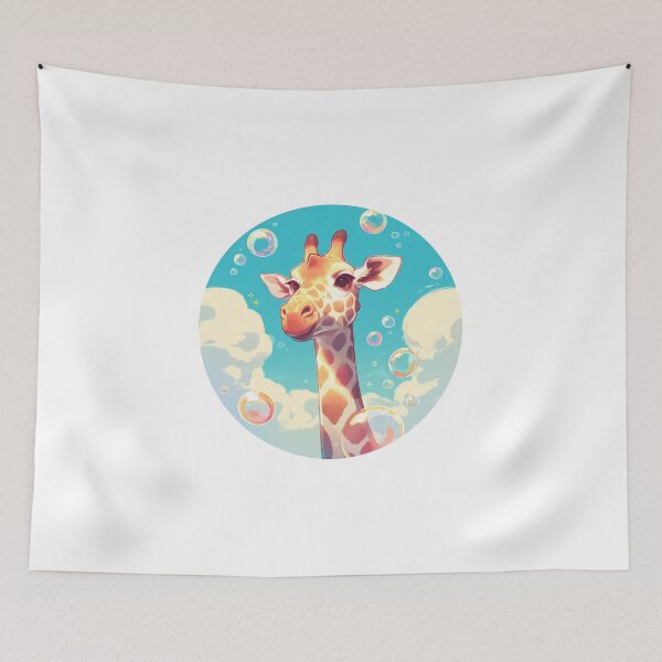 Item preview, Giraffe // Cute Giraffe art // kids // children // Bubbles designed and sold by SMARTKIT  DESIGNAGENCY.