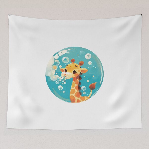 Item preview, Giraffe // Cute Giraffe art // kids // children // Bubbles designed and sold by SMARTKIT  DESIGNAGENCY.