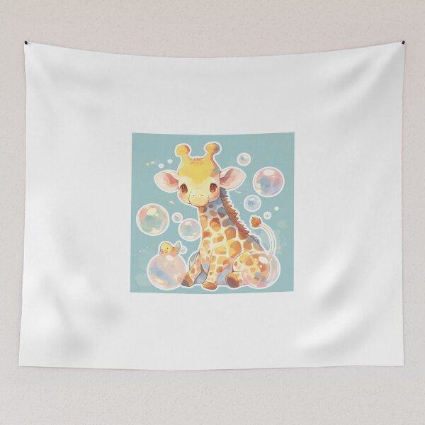 Item preview, Giraffe // Cute Giraffe art // kids // children // Bubbles designed and sold by SMARTKIT  DESIGNAGENCY.