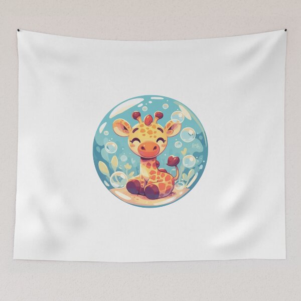 Item preview, Giraffe // Cute Giraffe art // kids // children // Bubbles designed and sold by SMARTKIT  DESIGNAGENCY.