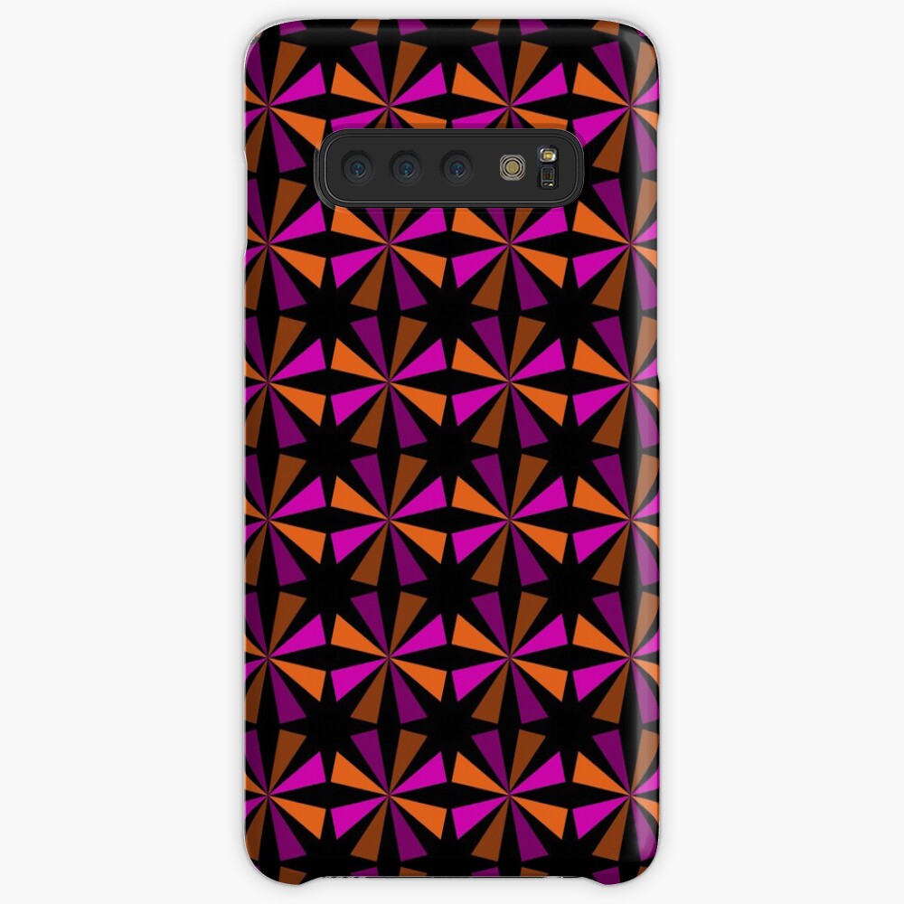 Geometric Pattern: Star: Orange/Pink Case & Skin for Samsung Galaxy