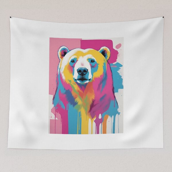 Item preview, Polar bear, design in pop art style designed and sold by CreativeSparkzz.