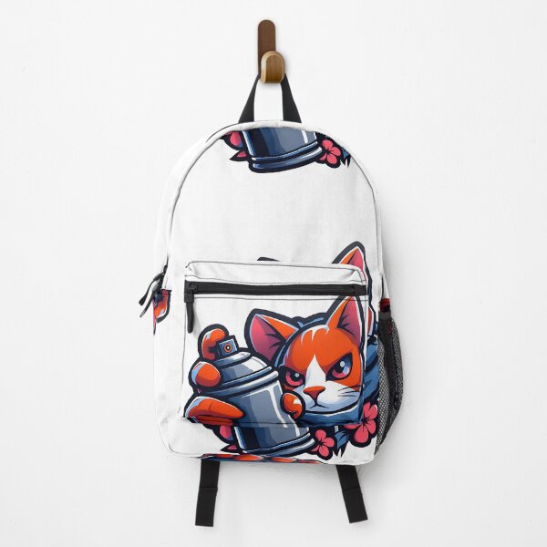 Item preview, a cat holds the graffiti can in front of him designed and sold by bernhagen.