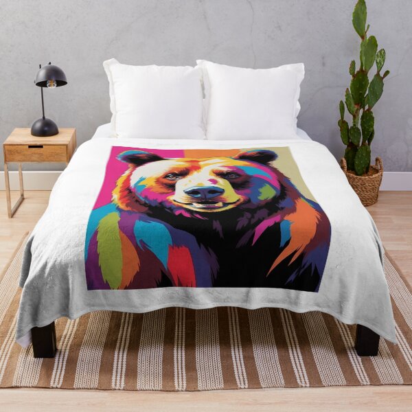 Item preview, Brown bear, design in pop art style designed and sold by CreativeSparkzz.