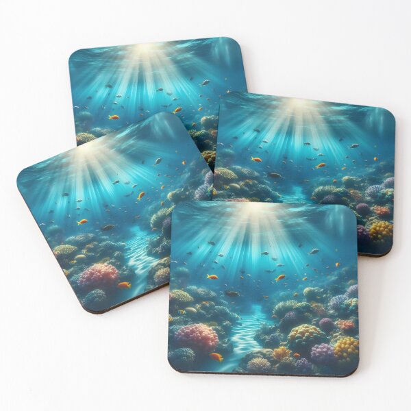 Item preview, Stunning underwater scene with fish & sunbeams - perfect for nature lovers! designed and sold by PandaTShirtShop.