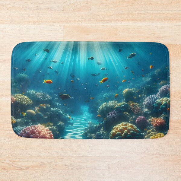 Item preview, Stunning underwater scene with fish & sunbeams - perfect for nature lovers! designed and sold by PandaTShirtShop.