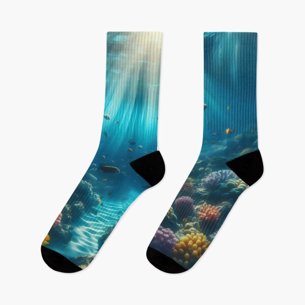 Item preview, Stunning underwater scene with fish & sunbeams - perfect for nature lovers! designed and sold by PandaTShirtShop.