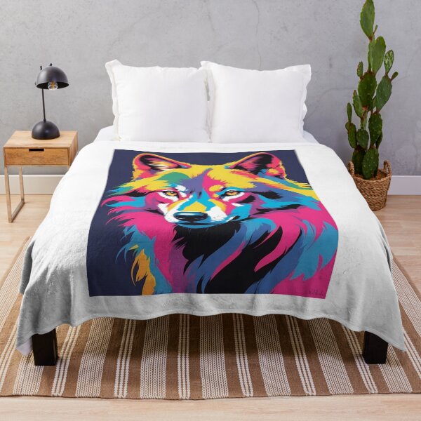 Item preview, Wolf, design in pop art style designed and sold by CreativeSparkzz.
