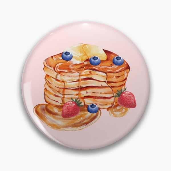 Item preview, Pancake Stack and Syrup with Blueberries and strawberries designed and sold by HeyDaisyShop.
