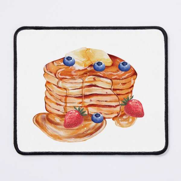 Item preview, Pancake Stack and Syrup with Blueberries and strawberries designed and sold by HeyDaisyShop.