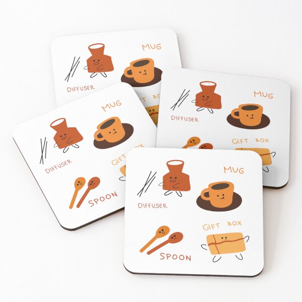 Item preview, Mug, Diffuser, Spoon and Gift Box Set Illustration (Simple and Minimalist Design) designed and sold by RM-Journey.