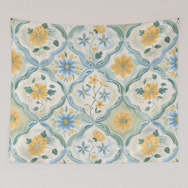 Item preview, Sicilian Tile Floral Pattern Design designed and sold by VoyteksDesigns.