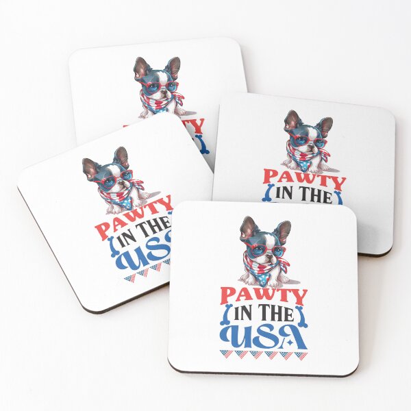 Item preview, Patriotic Boston Terrier Pawty In The USA  designed and sold by Bigfoot T-Shirt Co..