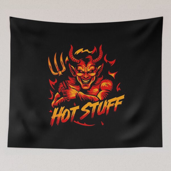 Item preview, Fiery Devil with Pitchfork - Mischievous and Scary 'Hot Stuff' Art designed and sold by BNCH44.