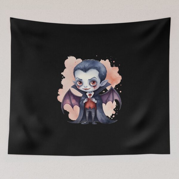 Item preview, Little Horrors - Cute Vampire Boy (Black Variant) designed and sold by Creep-Vault.