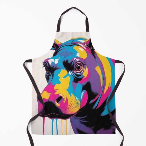 Item preview, Hippo, design in pop art style designed and sold by CreativeSparkzz.