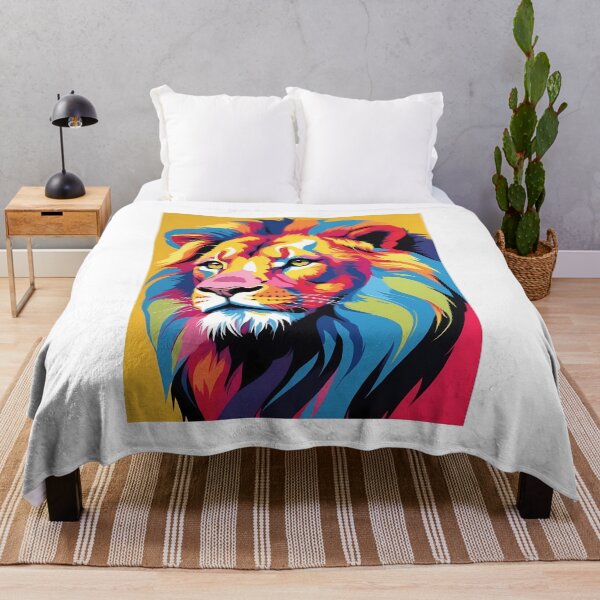 Item preview, Lion, design in pop art style designed and sold by CreativeSparkzz.