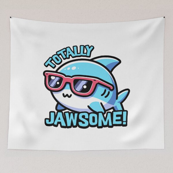 Item preview, Totally Jawsome! Kawaii Cute Shark Pun designed and sold by PMCreative.