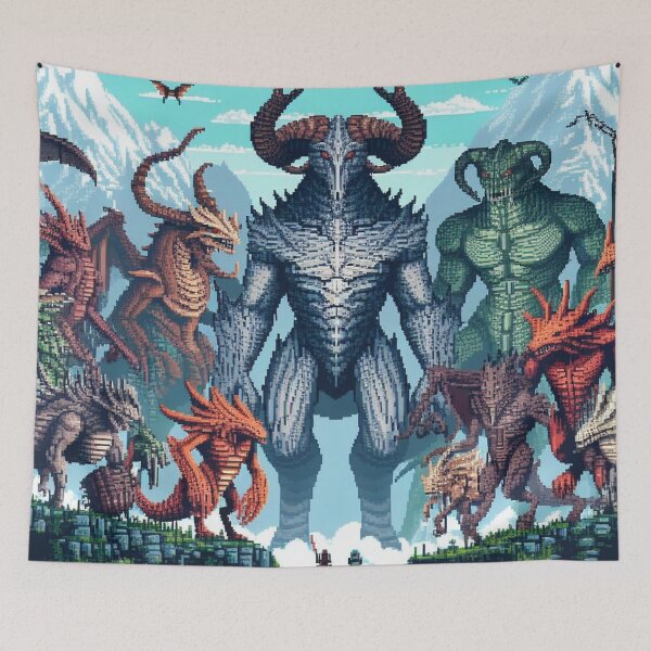 Item preview, Skyrim Titans Pixel Art designed and sold by Jake-Carter0.