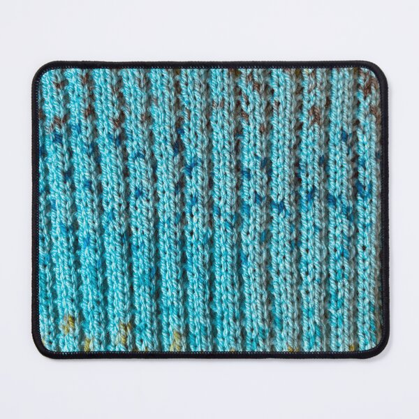 Item preview, Knitted Light blue ribbing with multi color speckles designed and sold by thebentknitter.