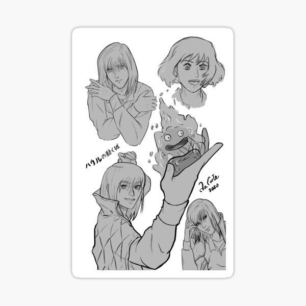 Howl's Many Faces: A Portrait Series Sticker